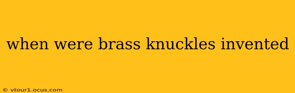 when were brass knuckles invented