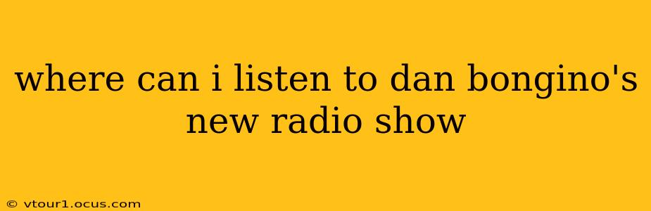 where can i listen to dan bongino's new radio show