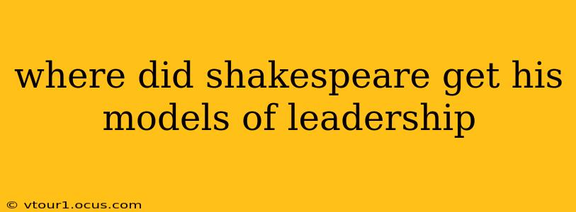 where did shakespeare get his models of leadership