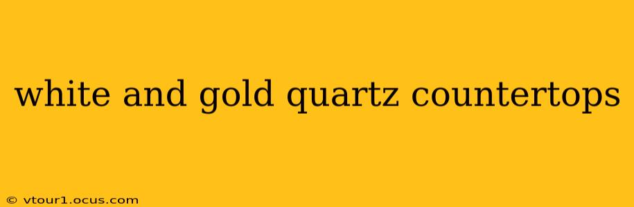 white and gold quartz countertops