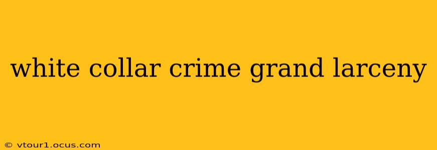 white collar crime grand larceny