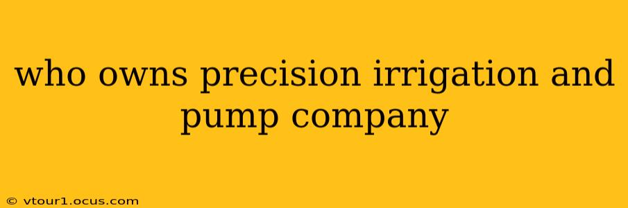 who owns precision irrigation and pump company
