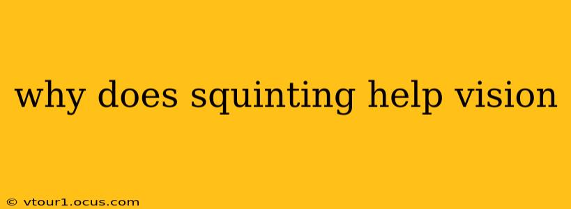why does squinting help vision