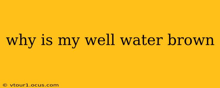 why is my well water brown