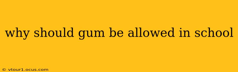 why should gum be allowed in school