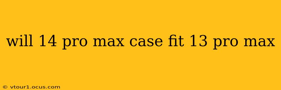 will 14 pro max case fit 13 pro max