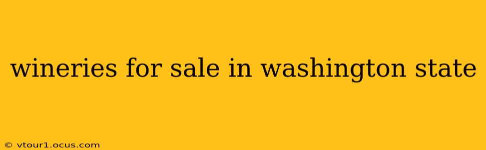 wineries for sale in washington state