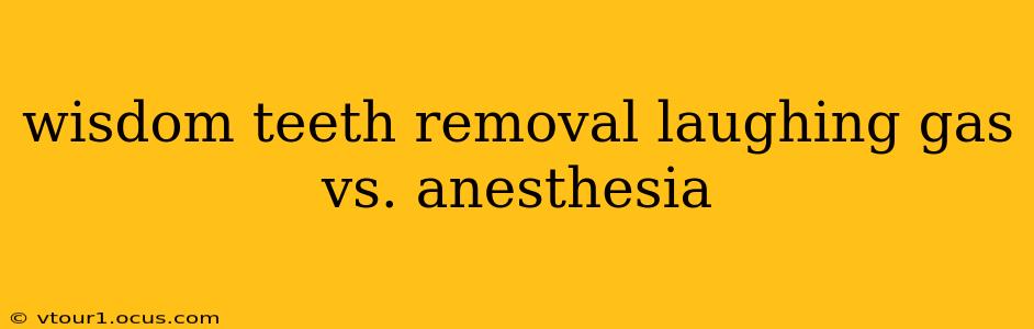 wisdom teeth removal laughing gas vs. anesthesia