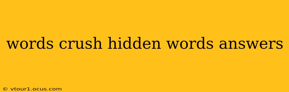 words crush hidden words answers
