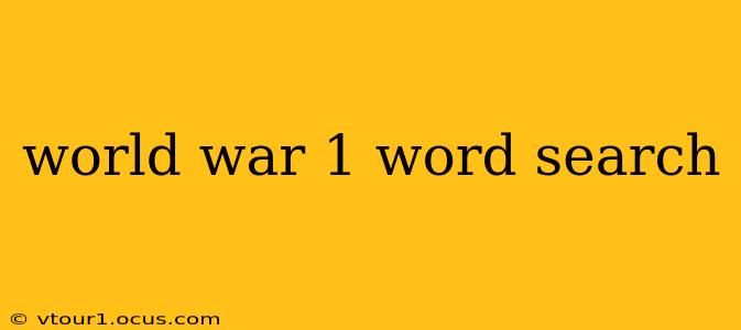 world war 1 word search