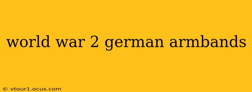 world war 2 german armbands