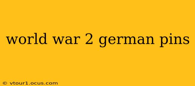world war 2 german pins