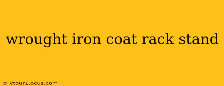wrought iron coat rack stand