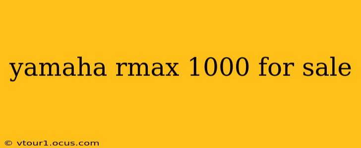 yamaha rmax 1000 for sale