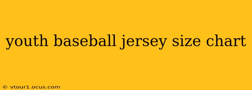 youth baseball jersey size chart